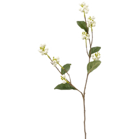 Gałązka Białe Kuleczki Bawełna 72 cm